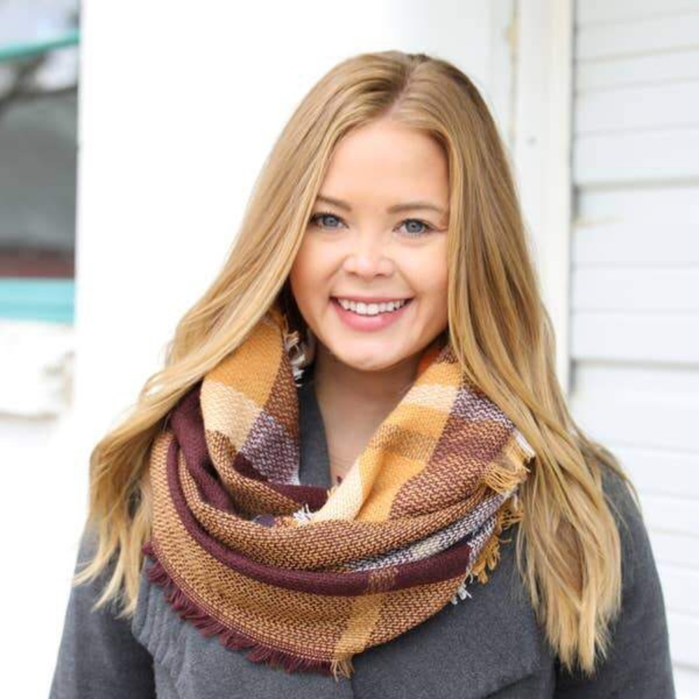 Infinity blanket scarf- Golden Brown
